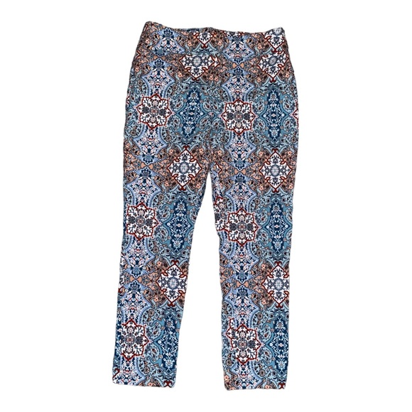 Chico’s So Slimming Brigitte Medallion Ankle Pants Pull On Size 10R Chico’s 10R - Picture 6 of 13
